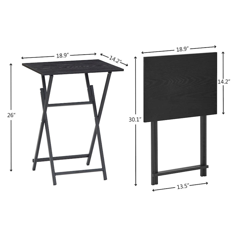Klappbarer TV-Beistelltisch aus Holz