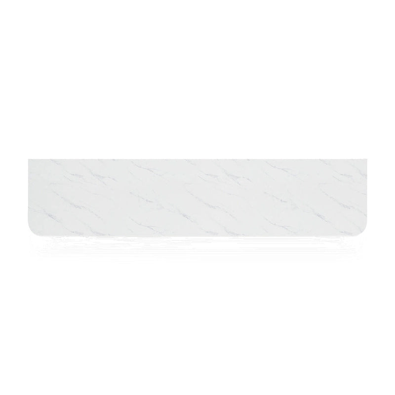 TV stolek s rýhovanými dvířky a deskou z imitace mramoru