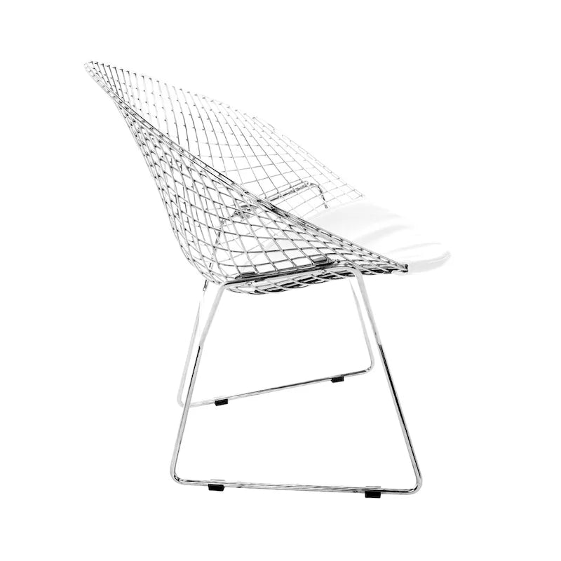 Chaise de salle à manger à structure métallique géométrique