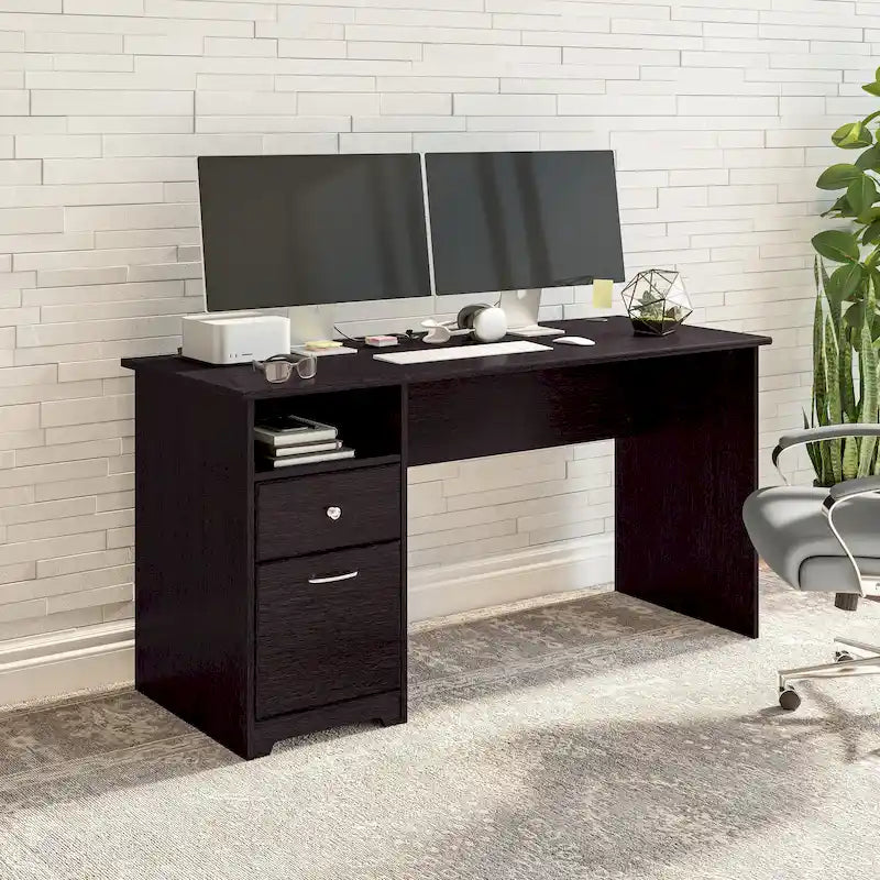 Scrivania per computer da 60" con cassetti e ripiano portaoggetti