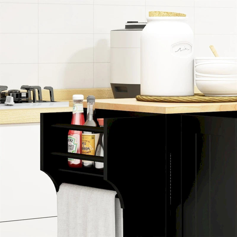 Îlot de cuisine roulant avec rangement