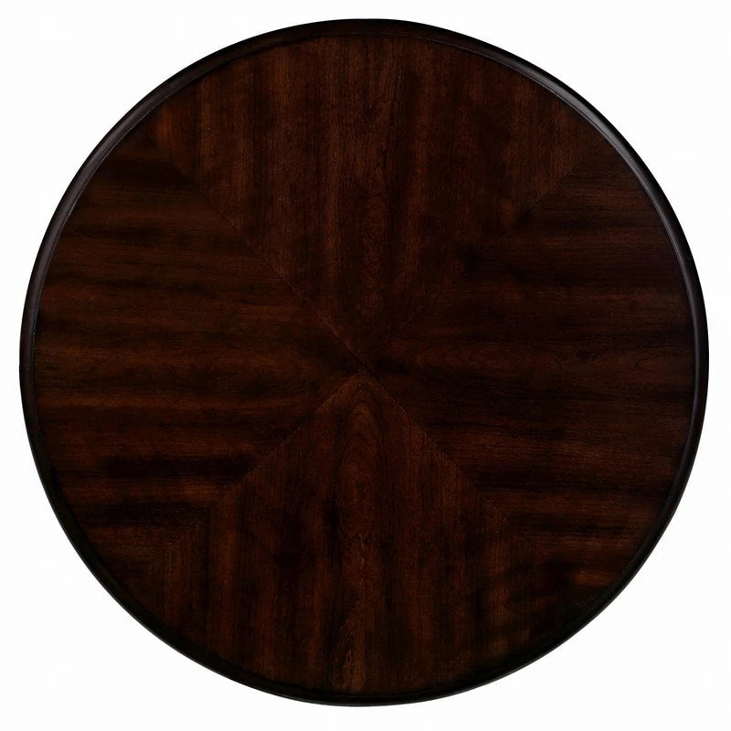 Ronde houten bijzettafel met onderste plank